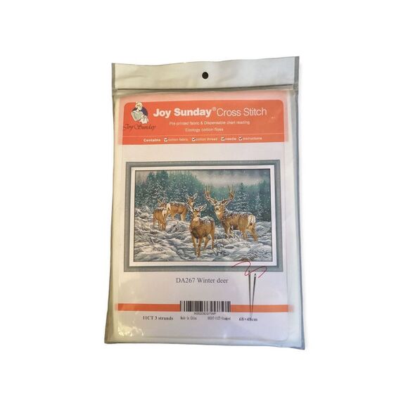 Joy Sunday Stamped Cross Stitch Kit - Picture 1 of 4